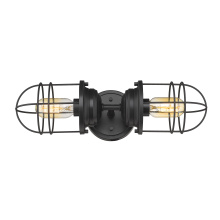 Golden 9808-2W BLK - Golden Lighting Seaport 2-light Vanity in Matte Black
